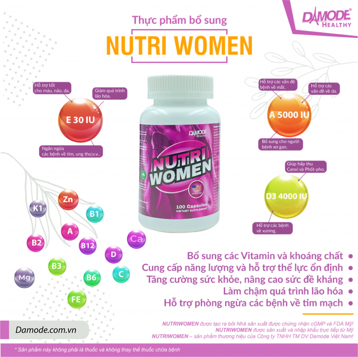 Thành phần sản phẩm Nutri Women